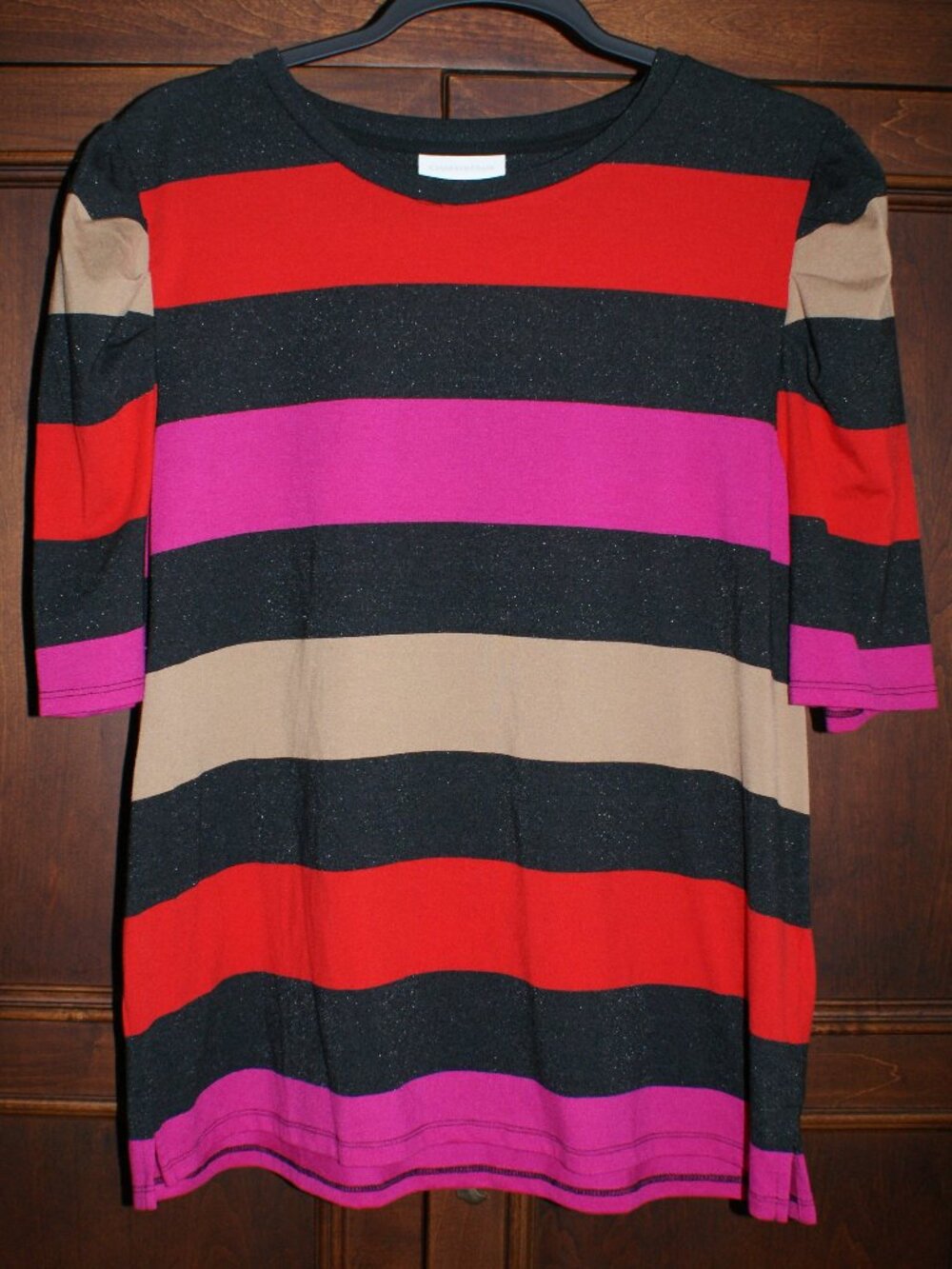 Charter Club Stretch Striped T-Shirt style Blouse - XL